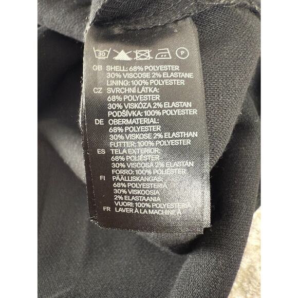 H&M Size 6 Casual Sleeveless Fit Flare Mini Dress Black Zip Lined Stretch - Picture 7 of 9